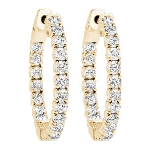 Round Four Prongs 0.10 Carat Diamond Earrings