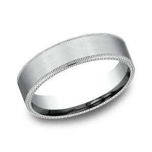 1.0mm Round Traditional Slightly Curved Men Wedding Ring
